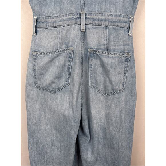 Etica Sky Blue V-Neck Denim Jumpsuit - Picture 10 of 13